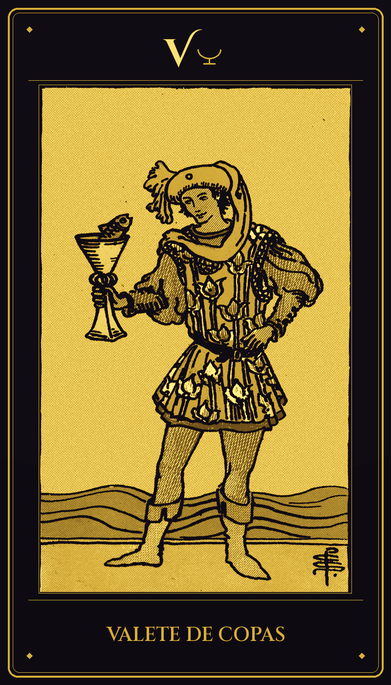 Carta Valete de Copas do baralho Rider-Waite-Smith