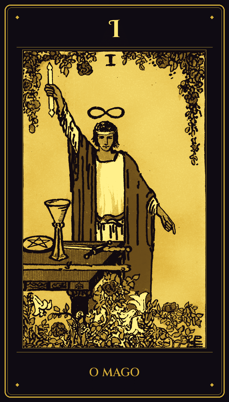 Carta O Mago do baralho Rider-Waite-Smith