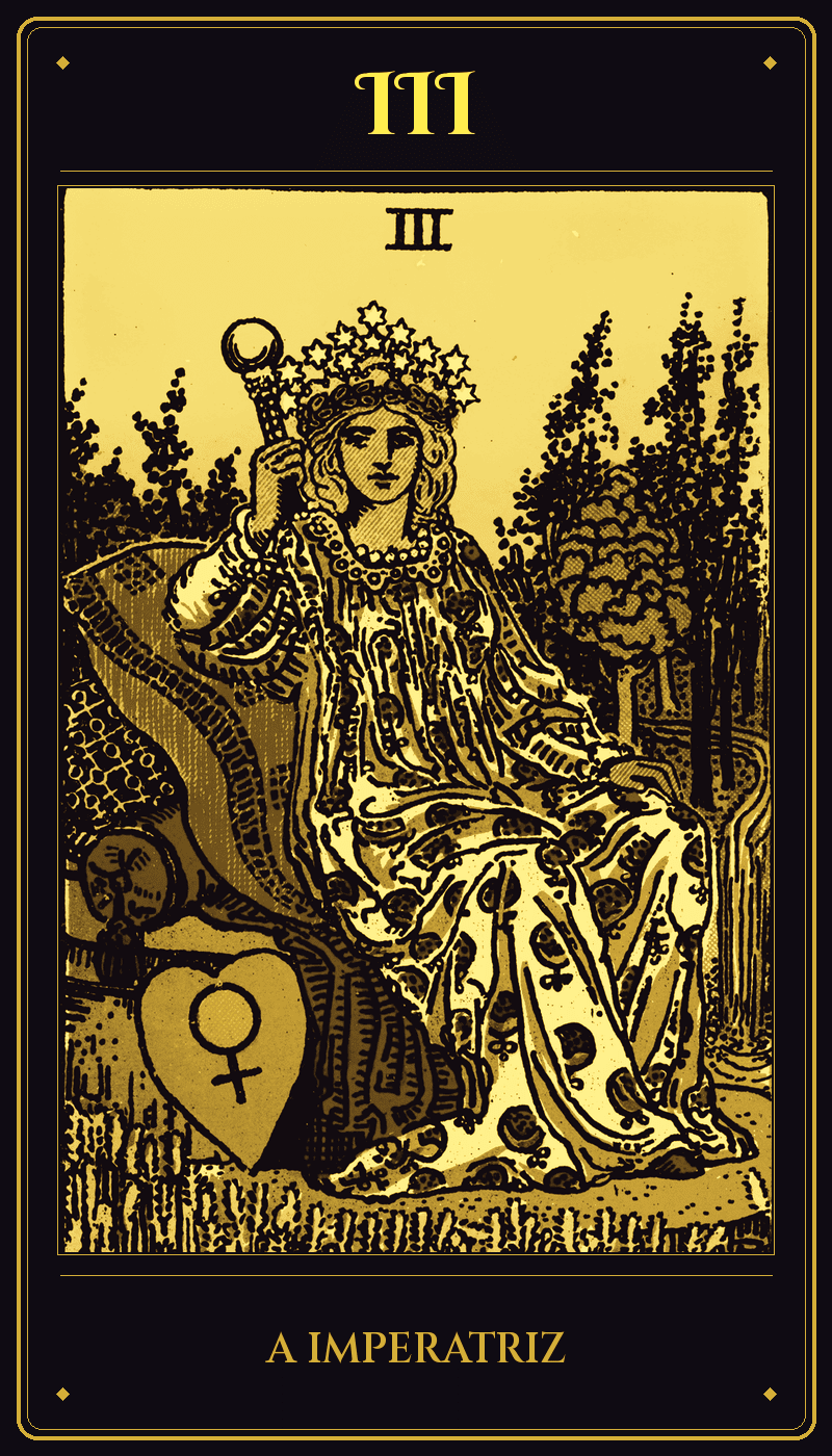 Carta A Imperatriz do baralho Rider-Waite-Smith