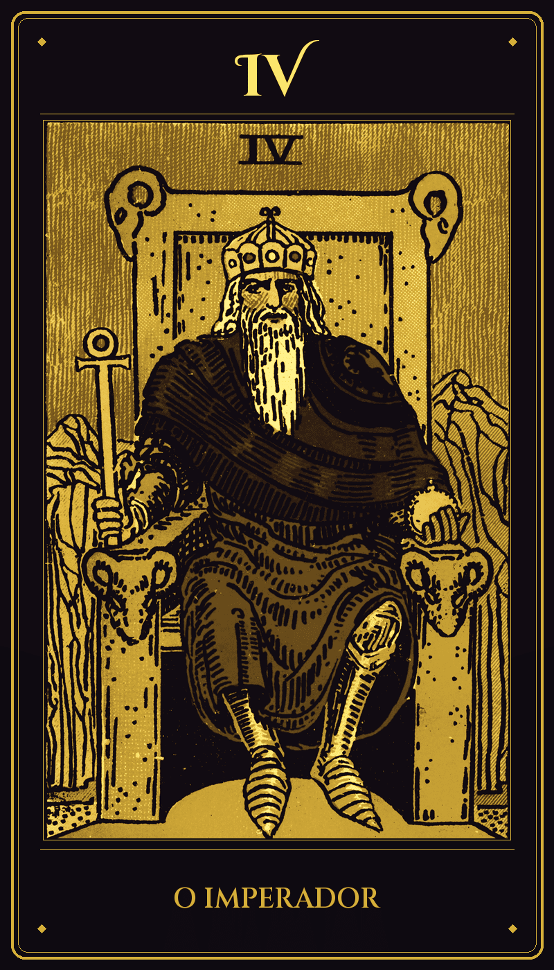 Carta O Imperador do baralho Rider-Waite-Smith