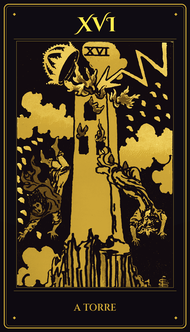 Carta A Torre do baralho Rider-Waite-Smith