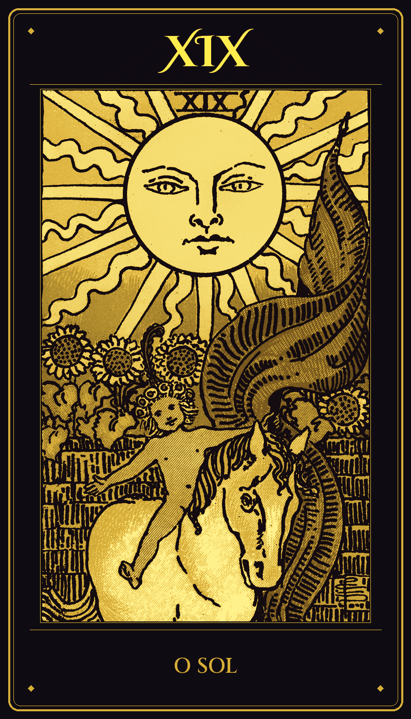 Carta O Sol do baralho Rider-Waite-Smith
